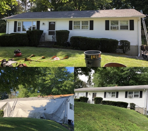 Aardvark Roofing Windows - Brookfield, CT. New roof Danbury CT. Aardvark roofing before, after and during! GAF timberline shingles.