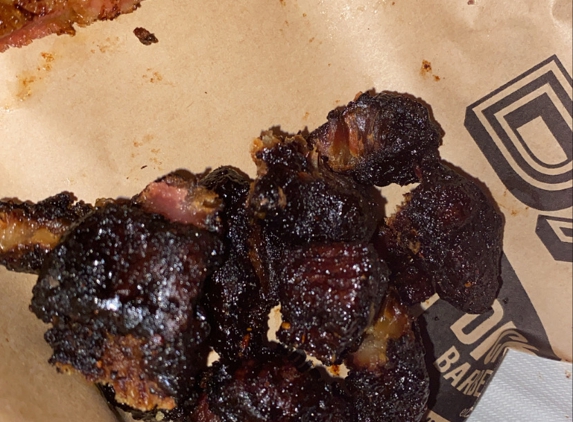 Dickey's Barbecue Pit - Waco, TX. Pork burnt ends aren’t supposed to actually be burnt