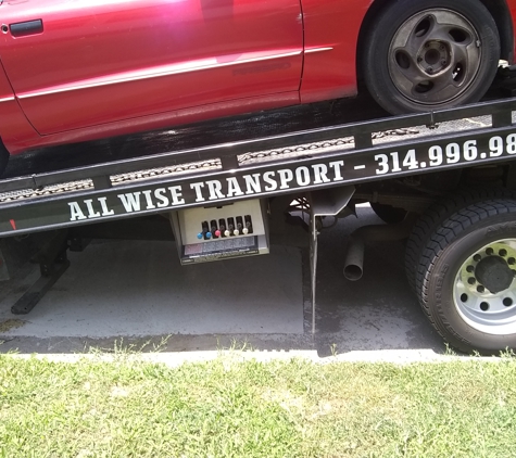 All Wise Transport - Saint Louis, MO. My car being towed