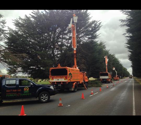 Forest & Garden Tree Services - Grassmere, VIC. 3 Truck Mounted Cherry Pickers