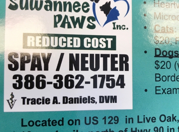 Suwannee Paws Inc - Live Oak, FL