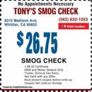 Tony's Smog Check - Emissions Inspection Stations