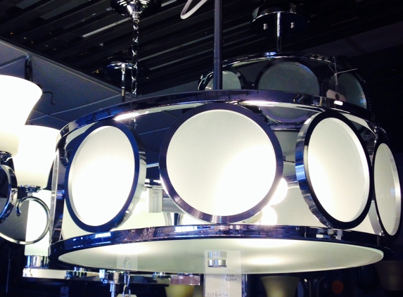 Canton Lighting - Canton, MI.  Contemporary drum light in chrome.