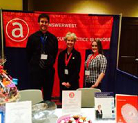 Answerwest Inc. - Reno, NV. Steve, Cherie 
Sarah at MGMA conference