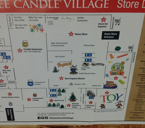 The Yankee Candle Company - South Deerfield, MA. Map from inside of the store, is really big.