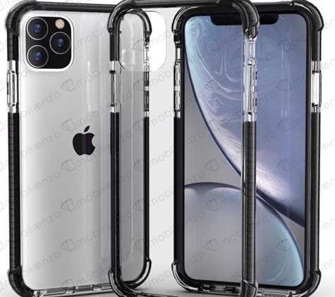 The Fix - Phone Repair & Cell Phone Accessories and Covers - Los Angeles, CA. Hard Elastic Clear Case for iPhone 12 with Black Bumper visit our store today The fix Northridge 8187091999