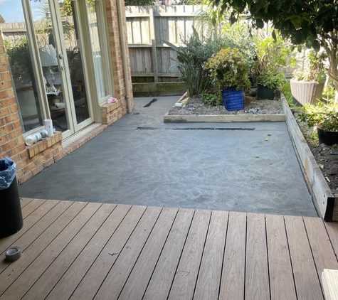 Smiley's Concrete - Thornbury, VIC. My back yard