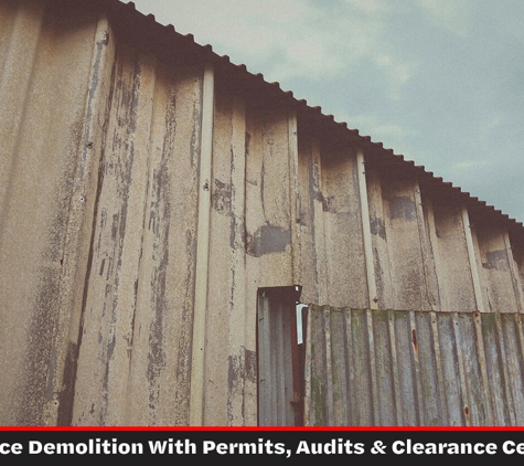 Sale Asbestos Services & Demolition. Full-Service Demolition With Permits, Audits & Clearance Certificates