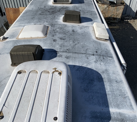 Ron's RV Service - Chico, CA. Roof Replacement: (before)