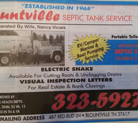 Blountville Septic Tank Service - Blountville, TN