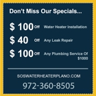 SOS Water Heater Plano TX