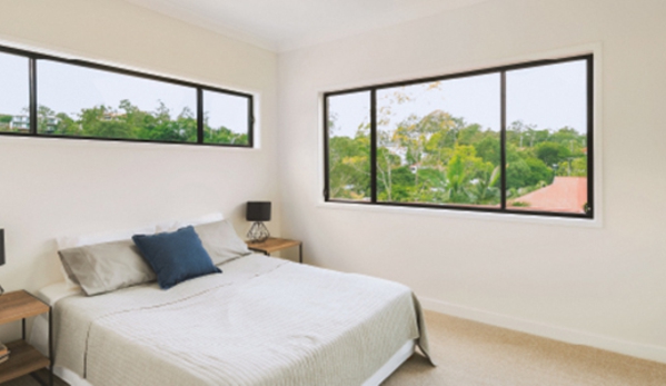 Bradnam's Windows & Doors - Gladstone Central, QLD. Black Aluminium Sliding Windows