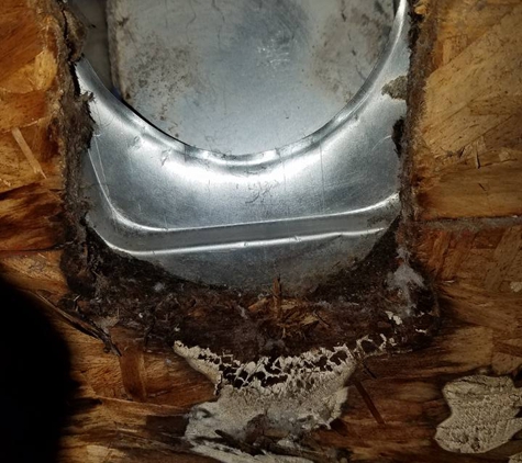Lint Busterz - Stephens City, VA. moisture, and mold damage from a standard roof vent
