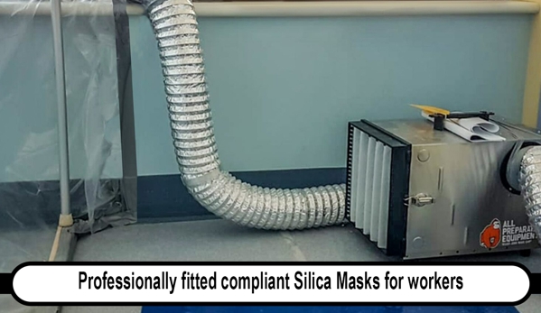 Small Space Demolition - Woolloongabba, QLD. Professionally fitted compliant Silica Masks for workers.