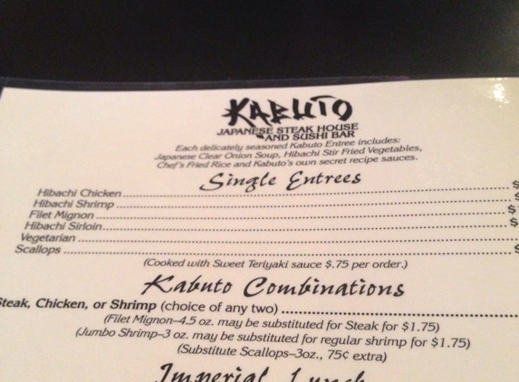 Kabuto Japanese Steak House - Charlotte, NC