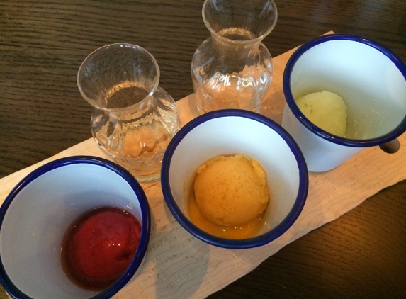 Cook Hall - Atlanta, GA. Sorbet with sipping tequila