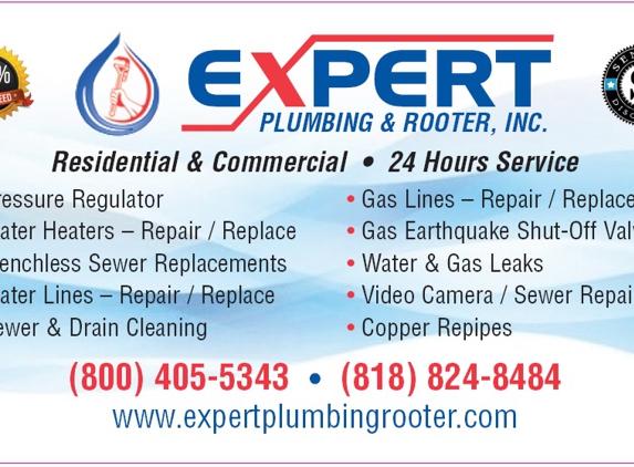 Expert Plumbing & Rooter, Inc - Van Nuys, CA