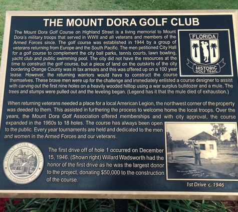 Mount Dora Golf Club - Mount Dora, FL