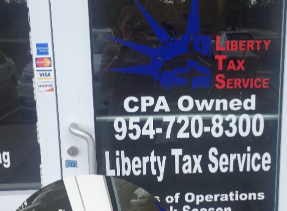 Liberty Tax Service - Sunrise, FL. Three years and counting! Ask for Ameerah or Elise.