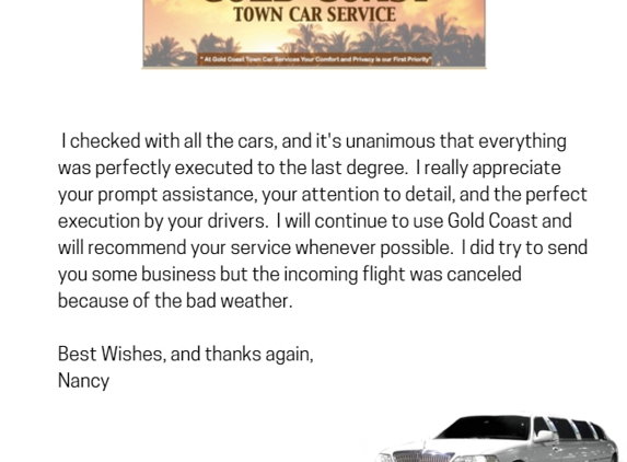 Gold Coast Town Car Services - San Diego, CA