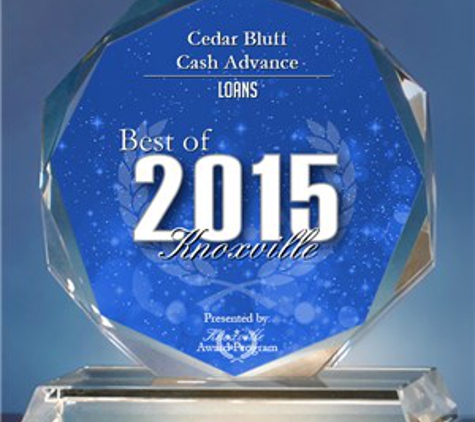 Cedar Bluff Title Loan - Knoxville, TN. Customer Service Award