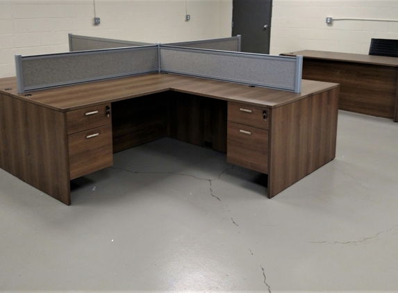 Discount Office Equipment Inc - Berkley, MI. 4 Way Workstation installed by DiscountOffice.com