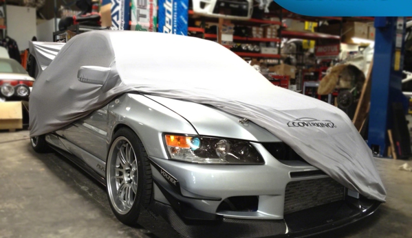 Coverking - Anaheim, CA. One-Off Custom Car Cover for modified Evolution