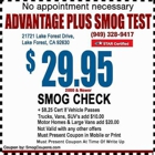 Advantage Plus Smog Test