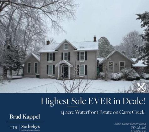 Brad Kappel ~ Executive Vice President I TTR Sotheby's International Realty - Annapolis, MD