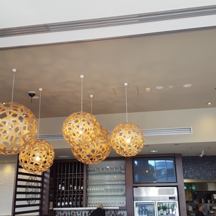 Broadwater Air And Energy. Shows linear slot diffuser in commercial cafe building