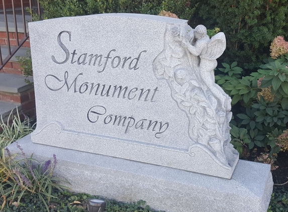 Stamford Monument Company - Stamford, CT. Stamford Monument Company Custom Sign in Barre Granite with Carved Angel