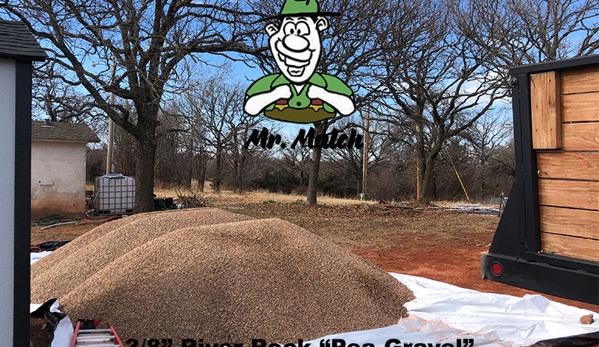 Mr. Mulch - Oklahoma City, OK. Pea Gravel River Rock delivered in Norman, Oklahoma.