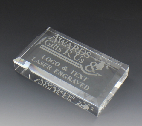 AWARDS AND GIFTS R US CORPORATION - Mount Vernon, NY. Glass Paper weight