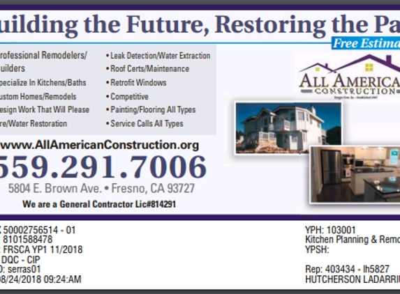 All American Construction Co,CA - Fresno, CA