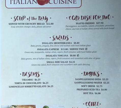 Valentino Italian Cuisine - Crawfordsville, IN