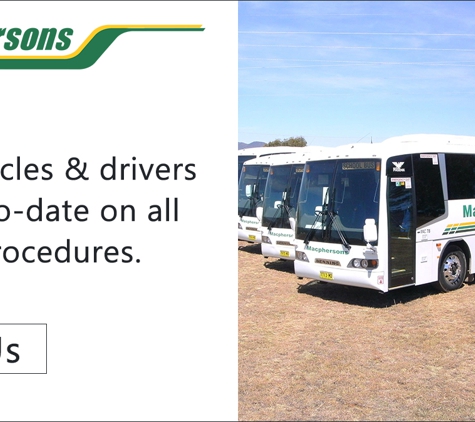 Macphersons Tamworth P/L - Tamworth, NSW. Our vehicles & drivers are up-to-date on all safety procedures.