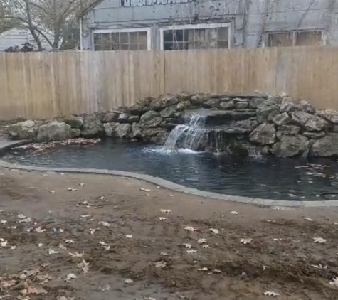 Long Island Waterscapes - Northport, NY. Our Koi Pond Winter '21 Day of Completion.  Will post picture once fish are in this spring '22!