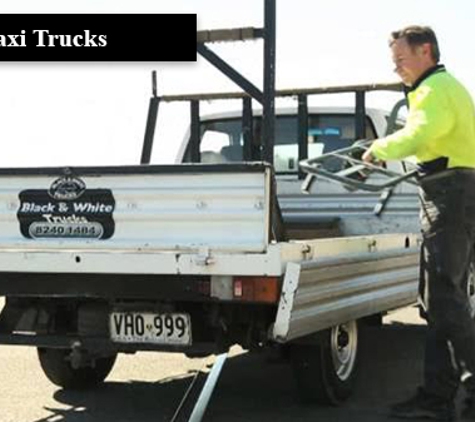 Black & White Trucks. Taxi Trucks