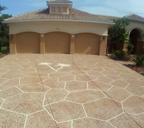 Ace Advanced Coating Experts - Weeki Wachee, FL. Modified Texture Coating: Latte Base with Spray texture of Chocolate, Butternut Ridge, Terra Cotta