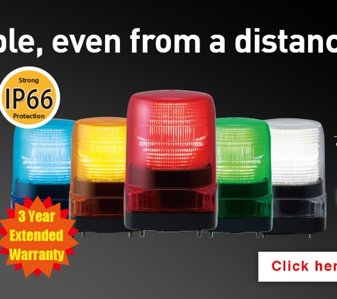 Patlite ANZ Distribution - Signals ANZ - Melbourne, VIC. SUPER BRIGHT LED WARNING LIGHT BEACON IP66 9G VIBRATION PROOF