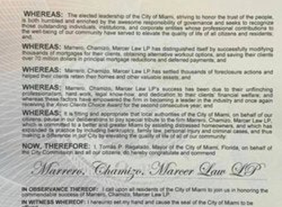 Marrero, Chamizo, Marcer Law, LP - Miami, FL