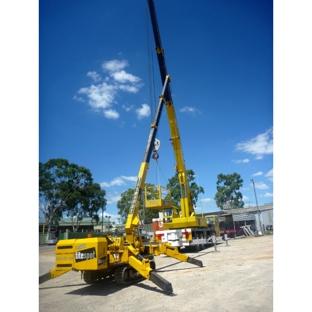 T - Line Steel Fabrication - Junee, NSW. 20 Tonne Slewing Crane and the 3 tonne Maeda mini or spider crane. BOTH available for hire
