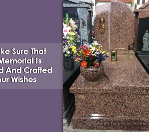 Giovanni Verga Memorials Pty Ltd - Thomastown, VIC. We Make Sure That Your Memorial Is Designed And Crafted To Your Wishes