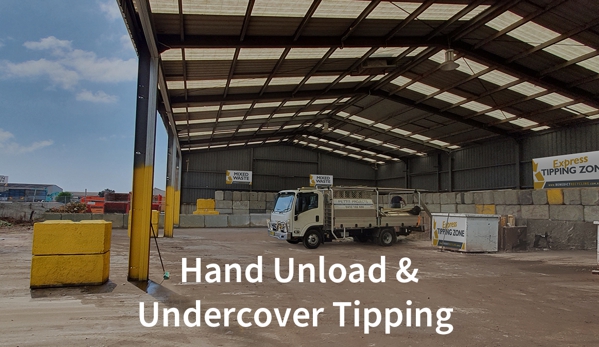 Benedict Recycling Newcastle - Mayfield West, NSW. Tip undercover – rain, hail or shine, we’ve got you covered.
