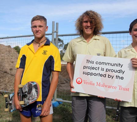 Upper Lachlan Shire Council - Library - Crookwell, NSW. Gunning’s Ryan, Will and Ben on site at the new Gunning Skate Park