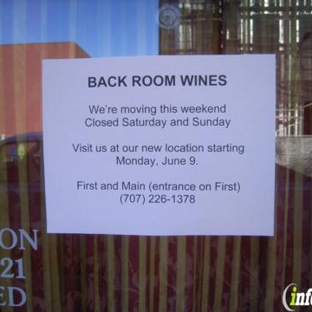 Back Room Wines - Napa, CA