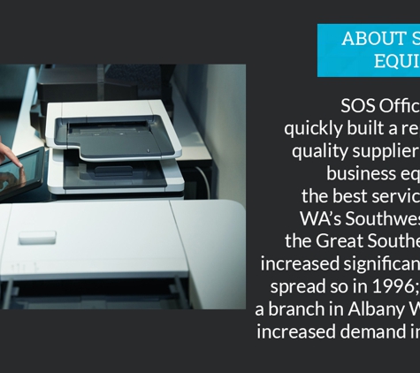 SOS Office Equipment - Bunbury, WA. About SOS Office Equipment
