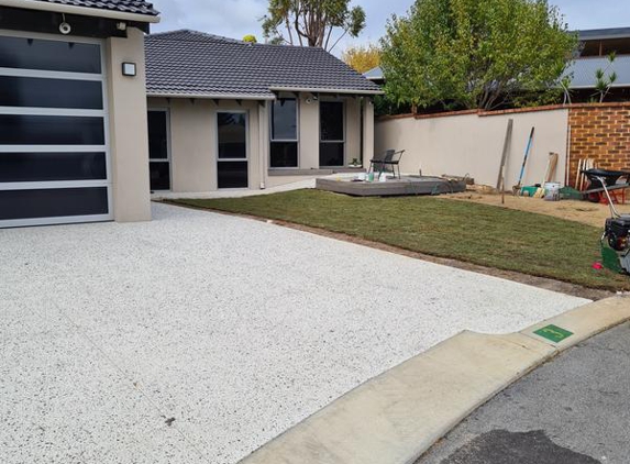 C J Concreting - Maida Vale, WA. Finished aggregate after sealing