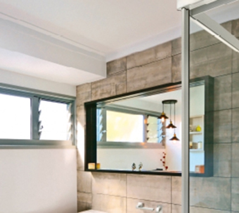 Bradnam's Windows & Doors - Boondall, QLD. White Sliding Shower Screen