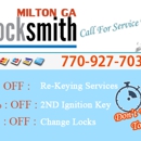 Locksmith Milton GA - Locks & Locksmiths